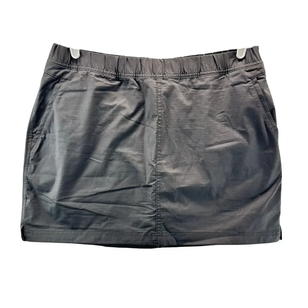 prAna Double Peak Skort Cargo Gray Size 14 Skort Short Skirt Gorpcore Granola